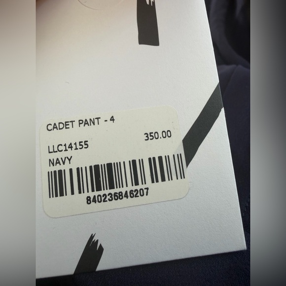 NWT La Ligne Cadet Pants Navy sz 4 $350 - Picture 4 of 4